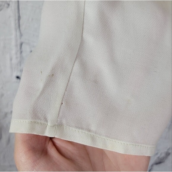 Apiece Apart ivory clasp open front neck long sleeve blouse - Picture 12 of 12